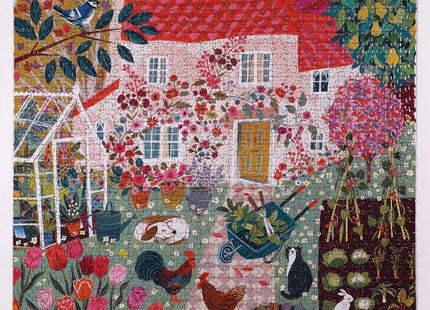 eeBoo Piece and Love English Cottage 1000 Piece Square Jigsaw Puzzle