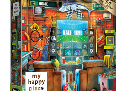 RoseArt - My Happy Place - Man Cave - 750 Piece Jigsaw Puzzle for Adults