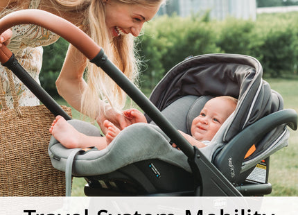 Chicco KeyFit 35 ClearTex Infant Rear-FacingCar Seat and Base for Infants 4-35 lbs, Includes Head and Body Support, Compatible with Chicco Strollers, Baby Travel Gear | Shadow/Black