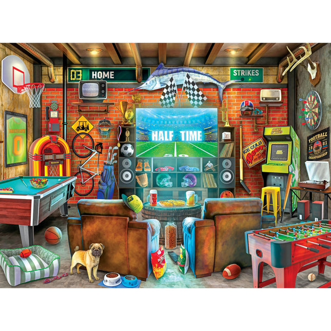 RoseArt - My Happy Place - Man Cave - 750 Piece Jigsaw Puzzle for Adults