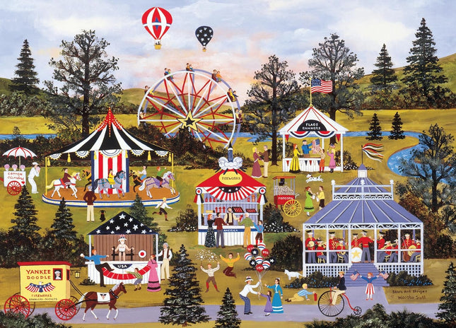 Ceaco - Jane Wooster Scott - Stars & Stripes II - 1000 Piece Jigsaw Puzzle