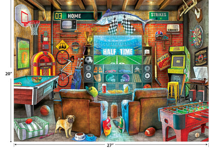 RoseArt - My Happy Place - Man Cave - 750 Piece Jigsaw Puzzle for Adults