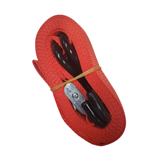 Heavy-Duty Cargo - Tow Tie- Down Strap with Steel Hooks