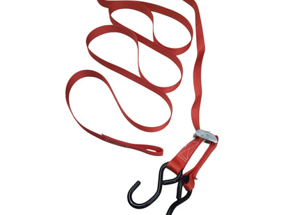 Heavy-Duty Cargo - Tow Tie- Down Strap with Steel Hooks